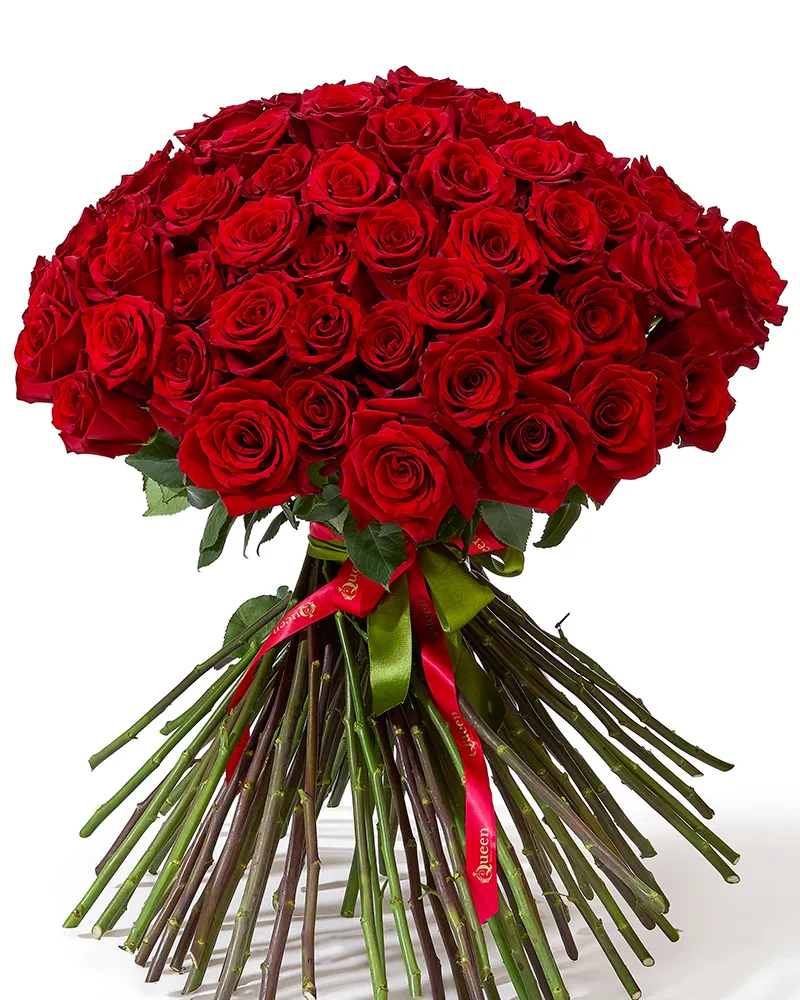 Buchet cu 101 trandafiri roșii „Scarlet Devotion”