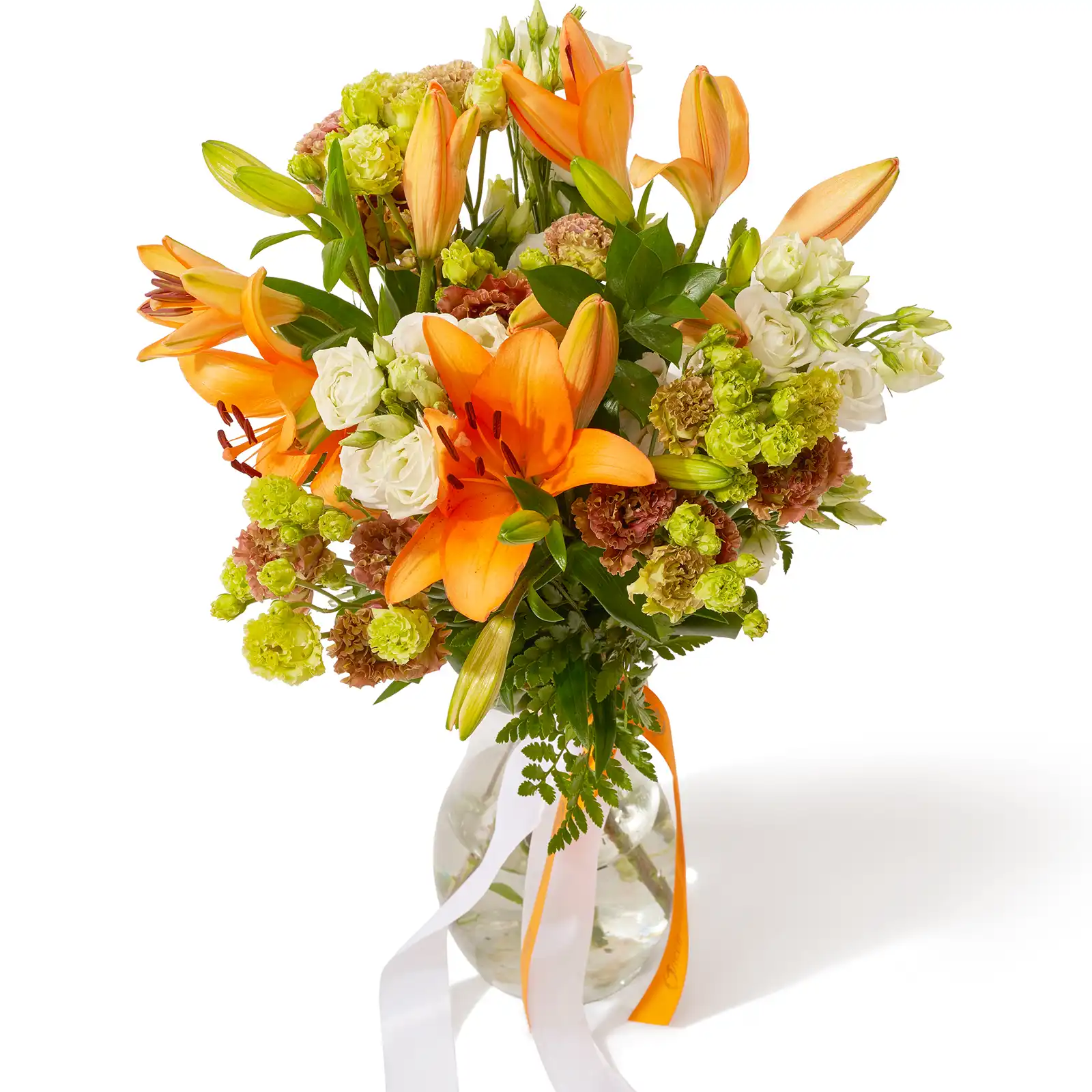 Buchet cu crini si lisianthus „Graceful Lily”