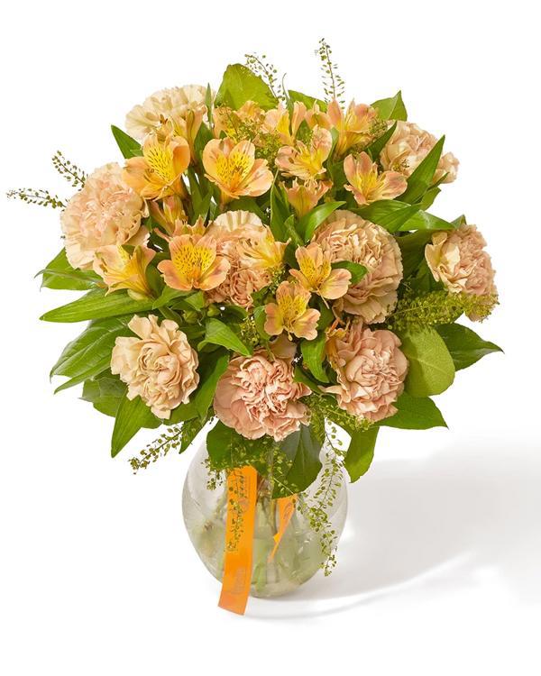 Buchet cu dianthus, alstroemeria si lepidium „Pastel Bouquet”