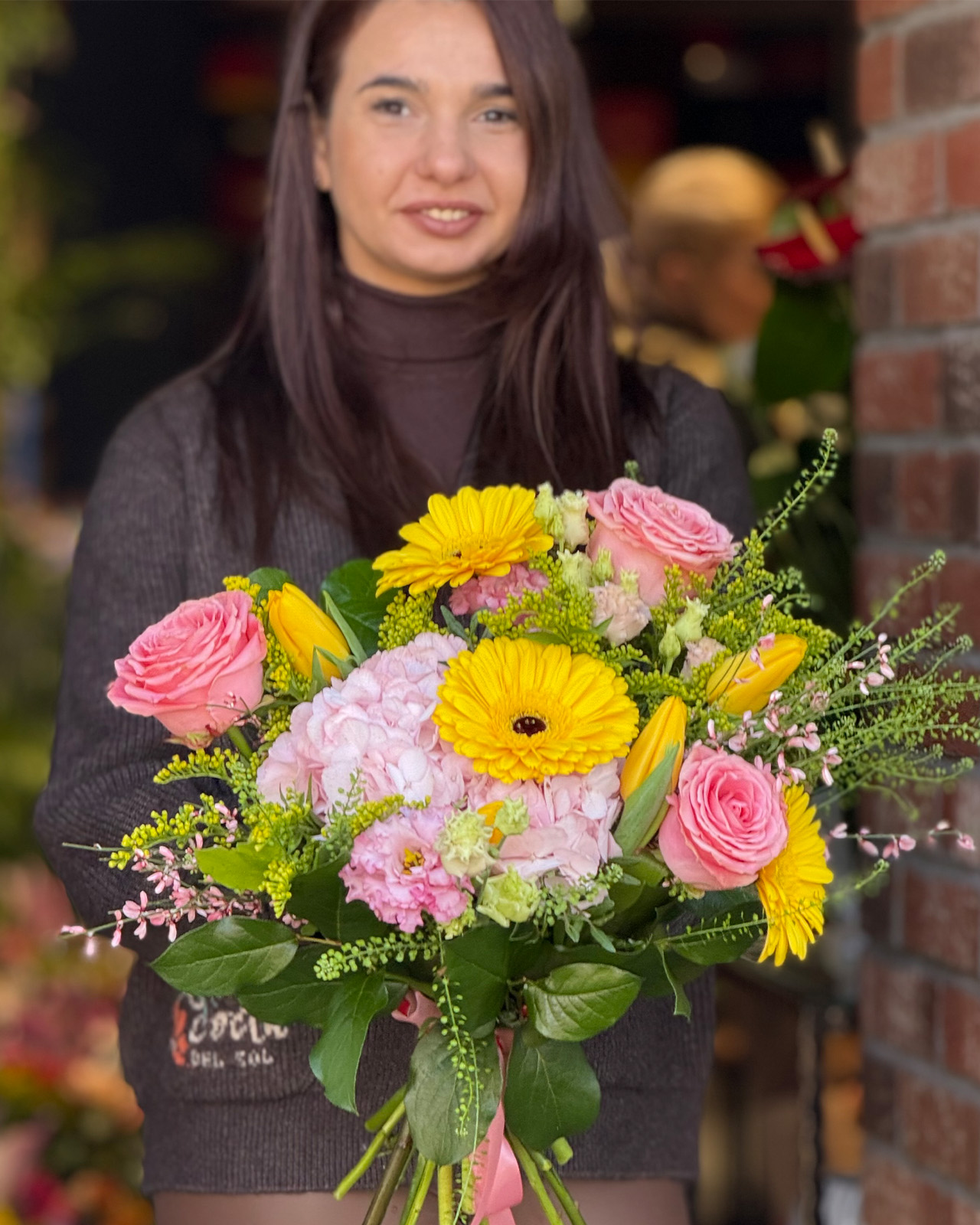 Buchet cu hortensie și trandafiri „Crystal Bloom”-2