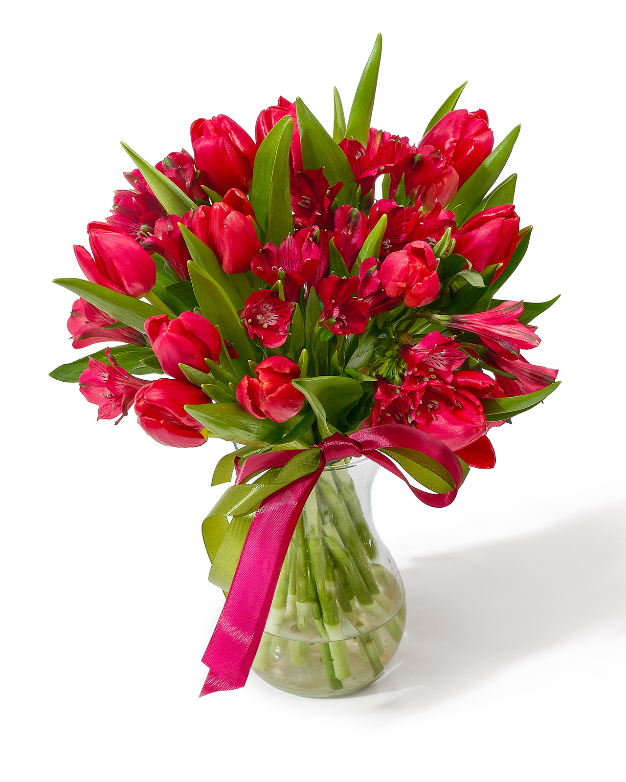 Buchet cu lalele și alstroemeria „Morning Petals”