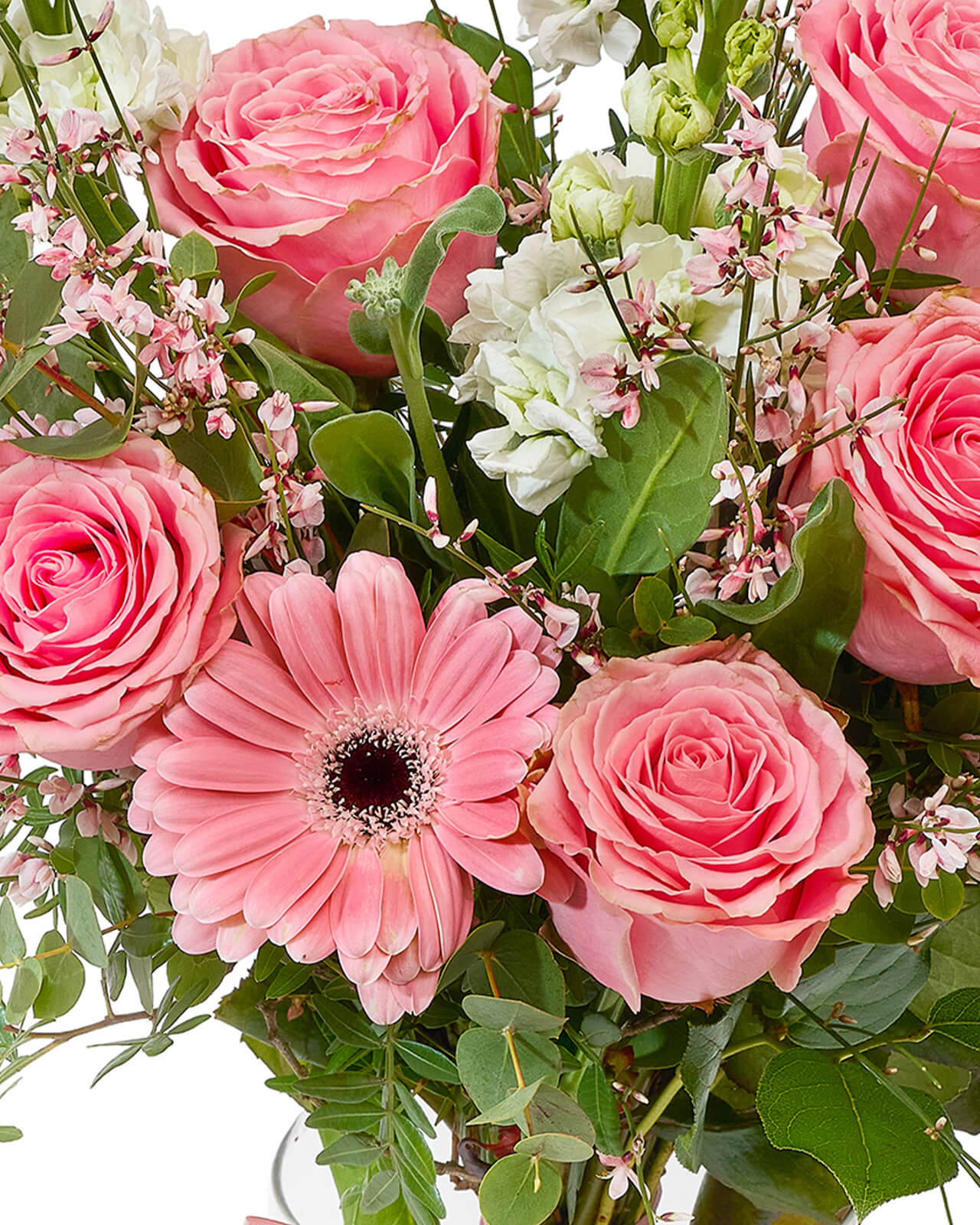Buchet cu trandafiri și gerbera „Sunrise Petals”