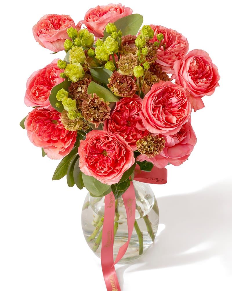Buchet cu trandafiri si lisianthus „Royal Elegance”