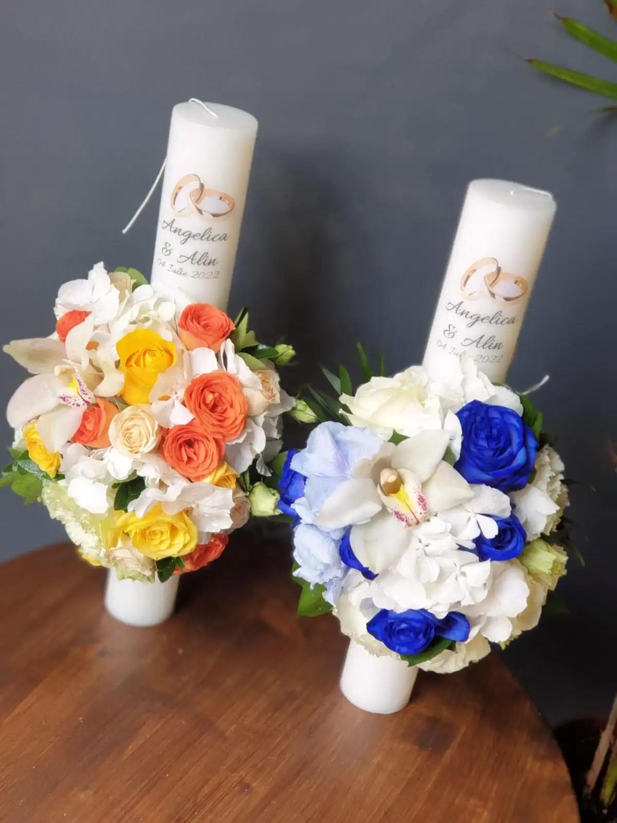 Lumânări perfecte pentru botez la Florăria Queen din Brăila